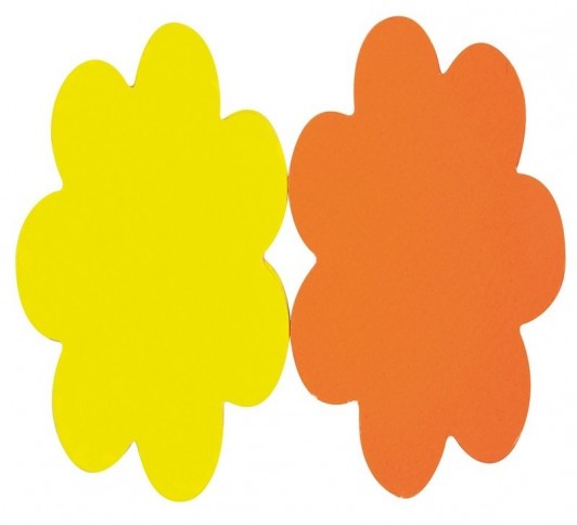 P.50 FLEURS FLUO JAUNE/ORAN DIAM8CM780g