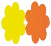 P.50 FLEURS FLUO JAUNE/ORAN DIAM8CM780g