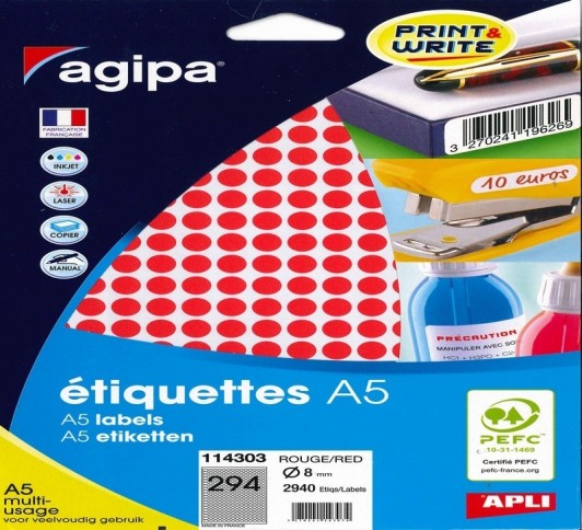 ETUI A5 2940ETQ ROUGE DIAM 8