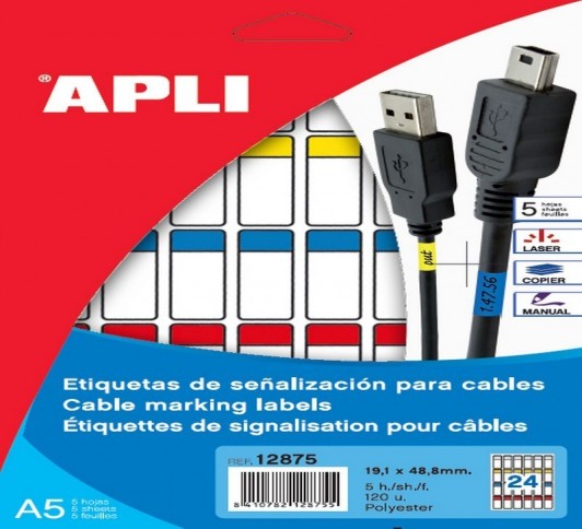 ETUI A5 120 ETIQ CABLES 19,1X48,8 5F