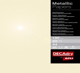 Pack 20 A4 Champagne métallisé 130g