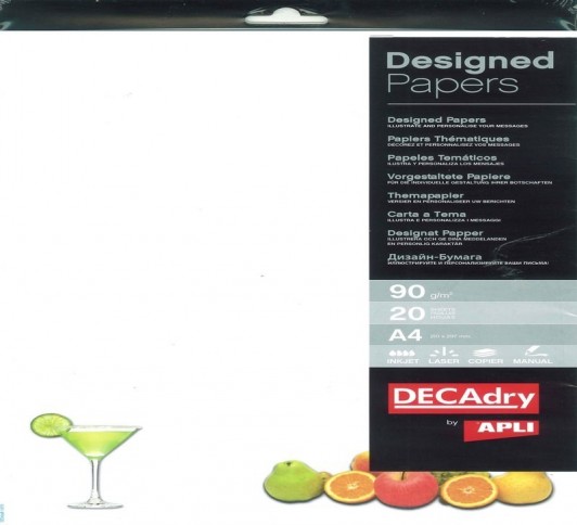 B.PAPIER THEMAT COCKTAIL 90G.20F A4