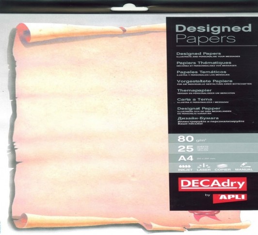 Pack 25 A4 DECAdry 80g. PARCHEMIN