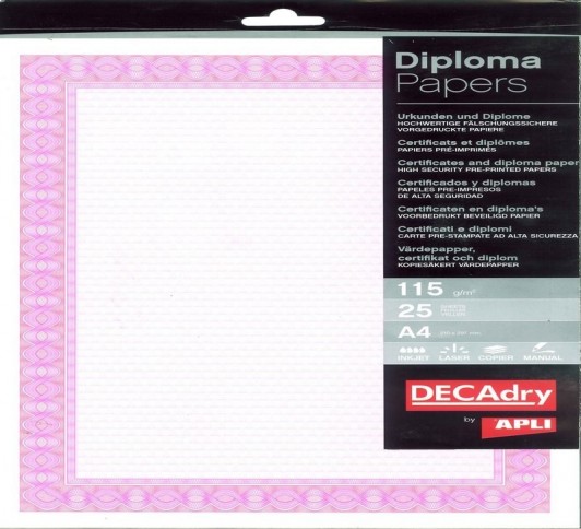 Pack 25 diplômes A4 Spiral Rouge