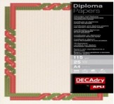 Pack 25 diplômes A4 ROUGE/VERT